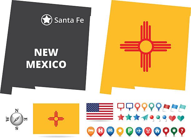 New Mexico State Flag Illustrations, Royalty.