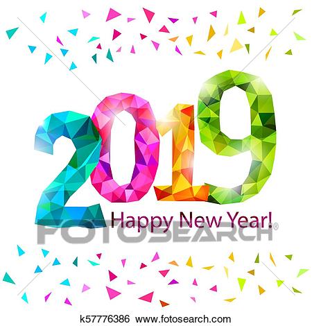 Happy New Year 2019 Clip Art.