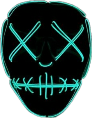 face neon mask adesive.