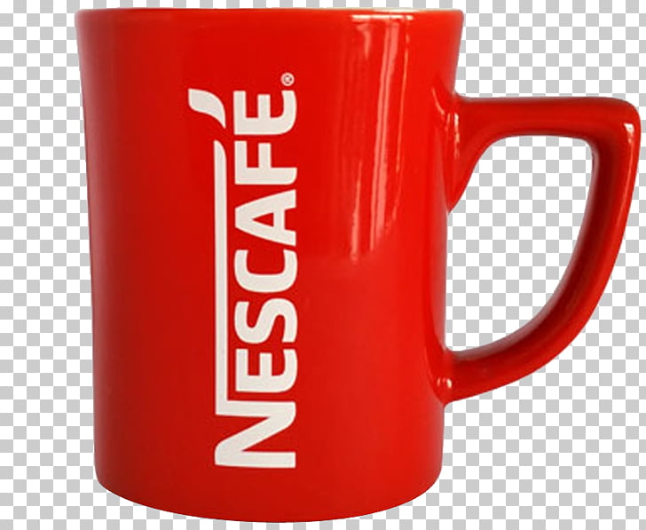 Coffee cup Tea Mug Nescafé, Nescafe red mug coffee , red.