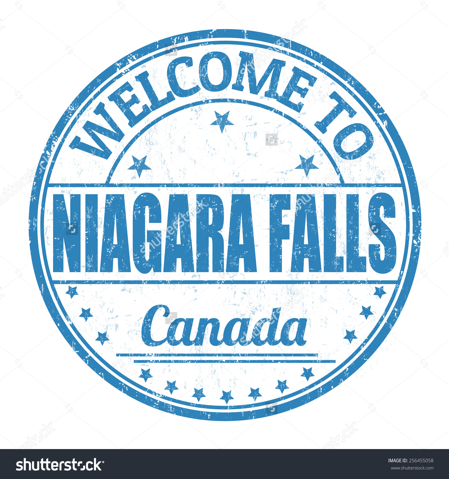 Welcome Niagara Falls Grunge Rubber Stamp Stock Vector 256455058.