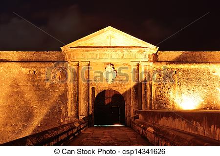 Stock Photo of El Morro castle at old San Juan, Puerto Rico at.