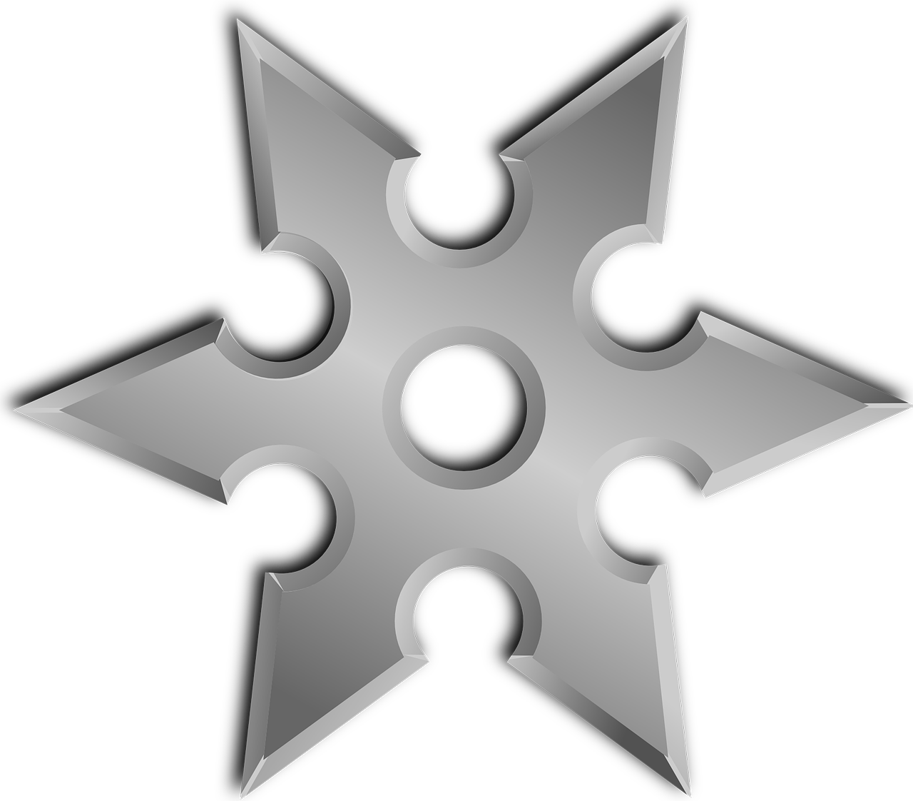 Shuriken Throwing Star Ninja Star PNG.