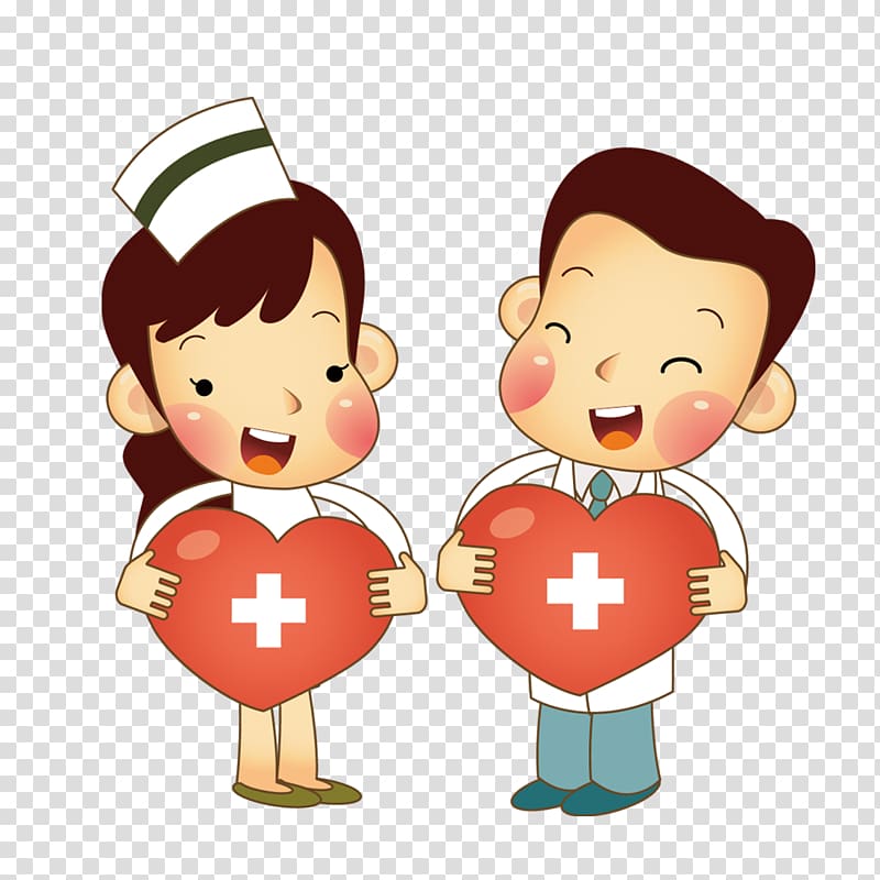 Nurse and doctor illustration, Nurse Physician Cartoon.