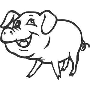 Smiling Pig clipart, cliparts of Smiling Pig free download.