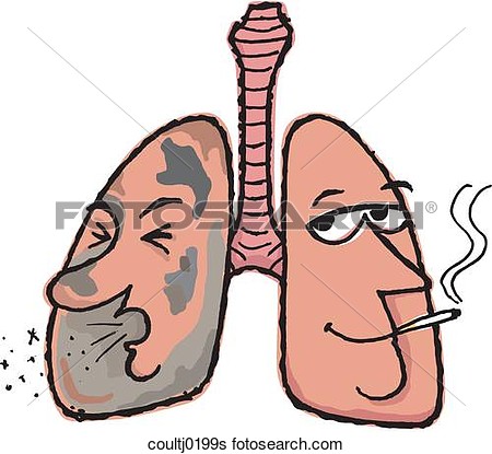 Smokers Lungs Clipart.