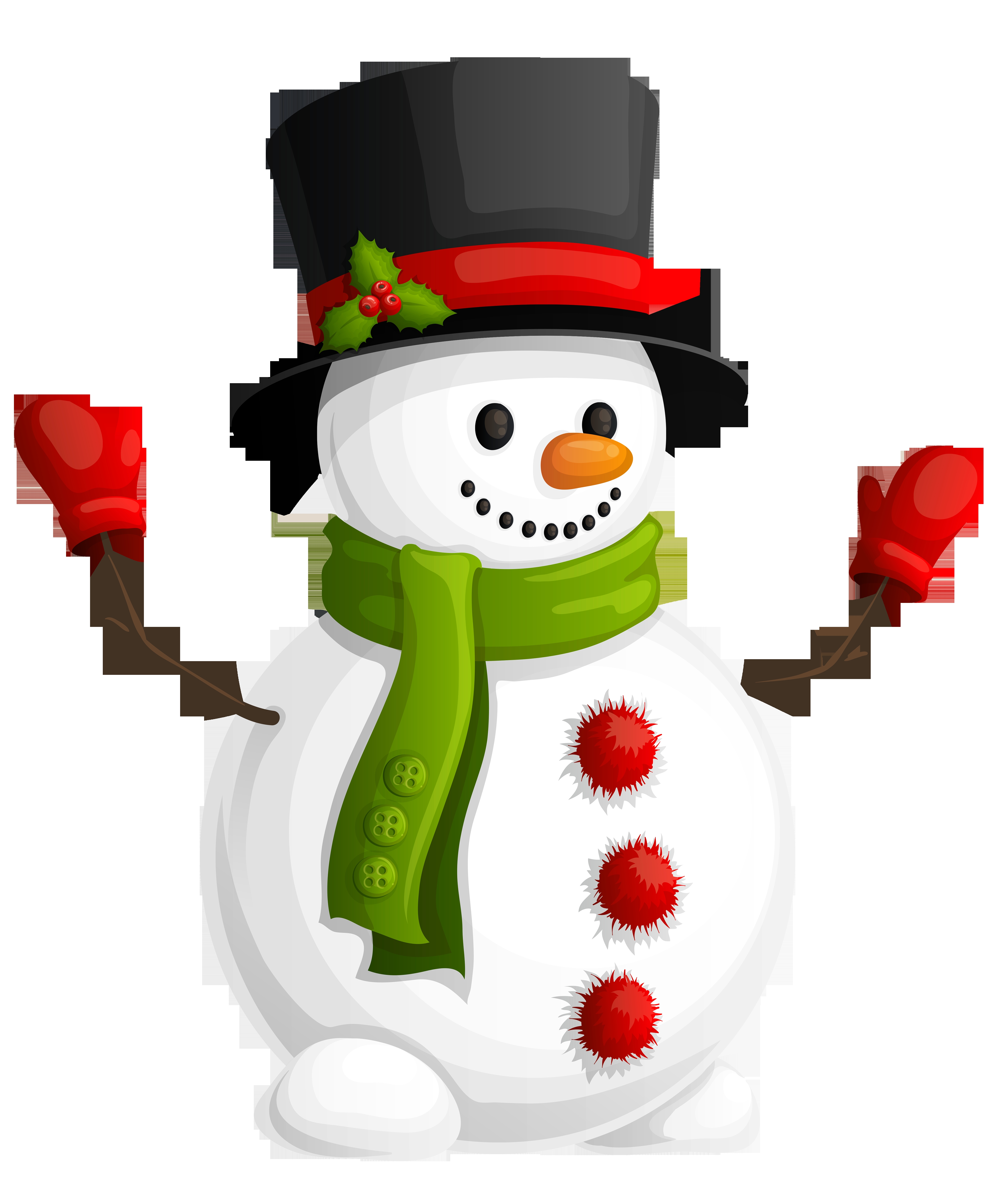 Transparent Snowman Clipart.