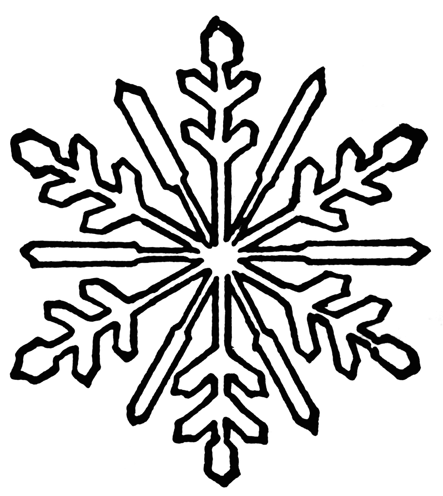 Snowflake Clipart Black And White.