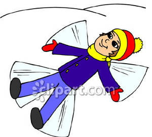 Snow angel clipart.