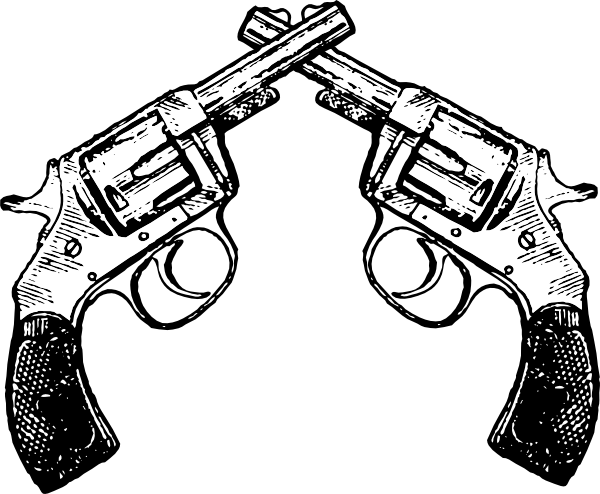 Crossed Guns Clipart.