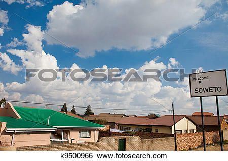 Stock Images of Soweto sign full height k9500966.