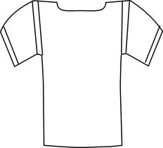 Football jersey pattern. Use the printable outline for crafts.