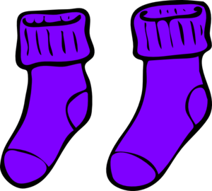 Purple Sock Clip Art at Clker.com.