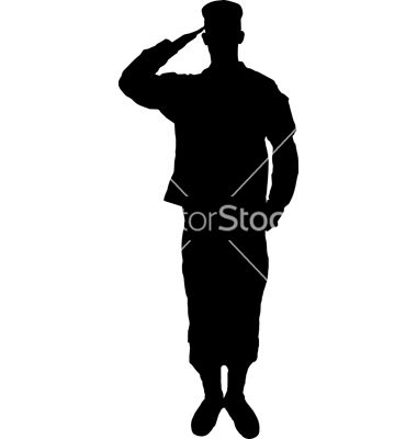 Soldier Saluting Clipart.