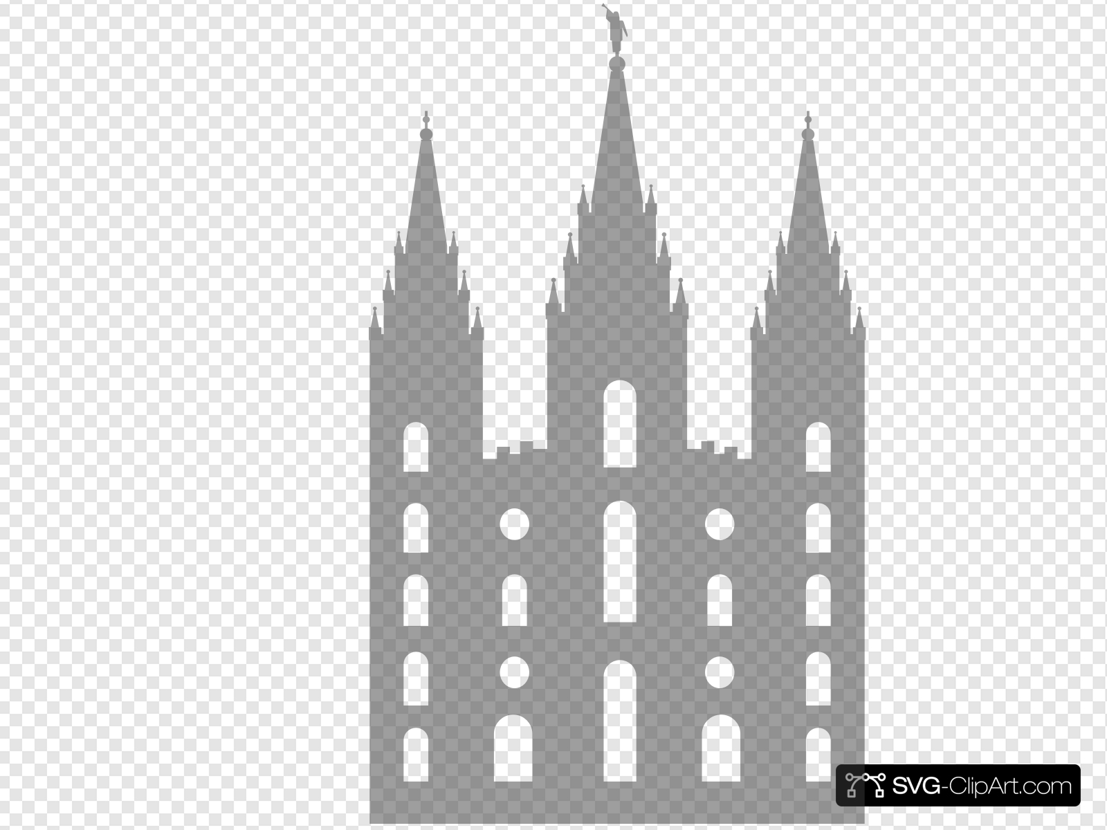 Salt Lake City Temple Clip art, Icon and SVG.