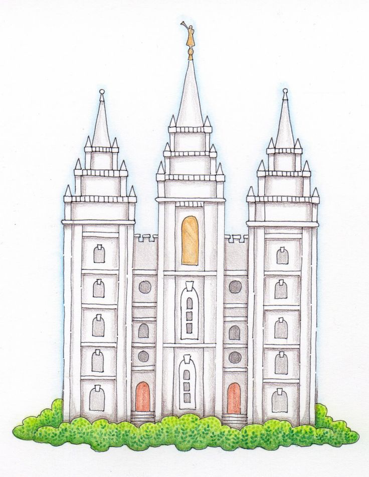 Salt lake temple clipart.