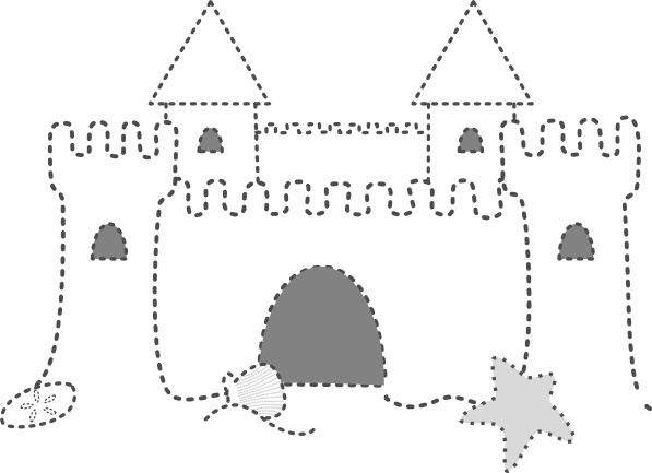 Sand Castle clip art Free vector in Open office drawing svg.