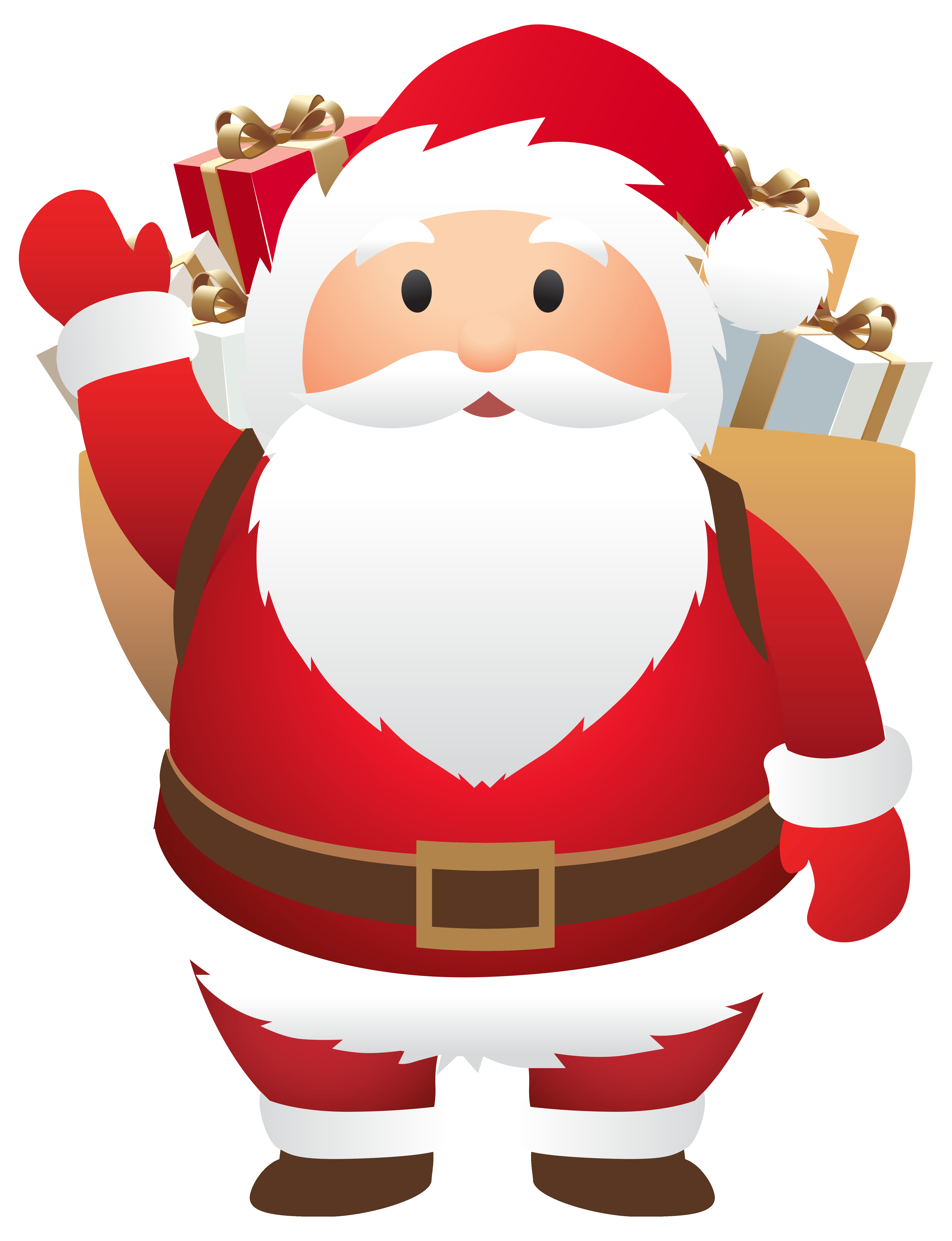 Cute Santa PNG Clipart Image.