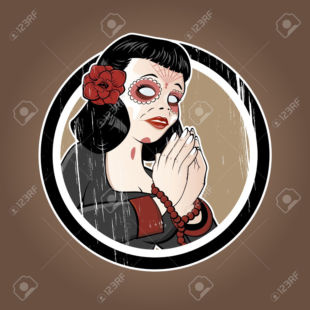 Illustration Of Santa Muerte Royalty Free Cliparts, Vectors, And.