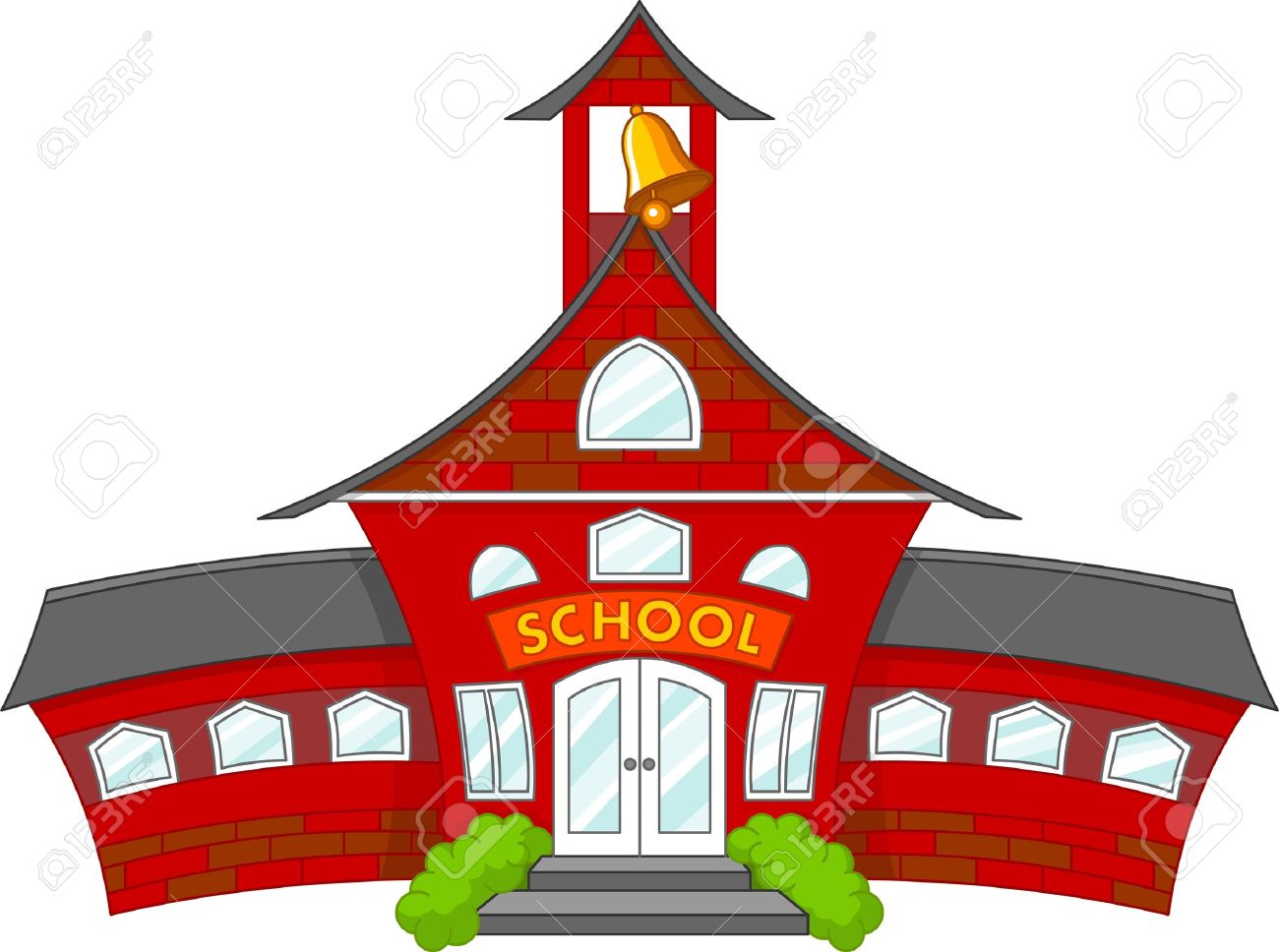 Cartoon School Clipart.