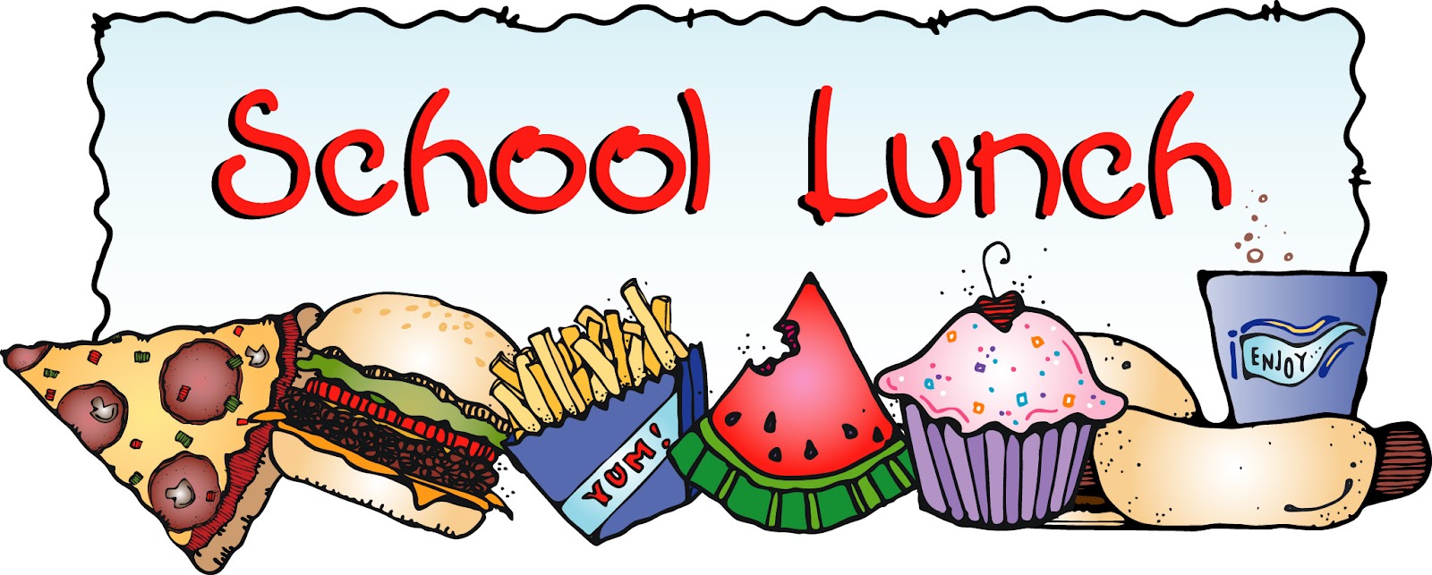 School Lunch Tray Clipart.