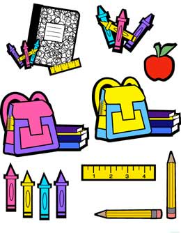 School Supplies Clipart Free.