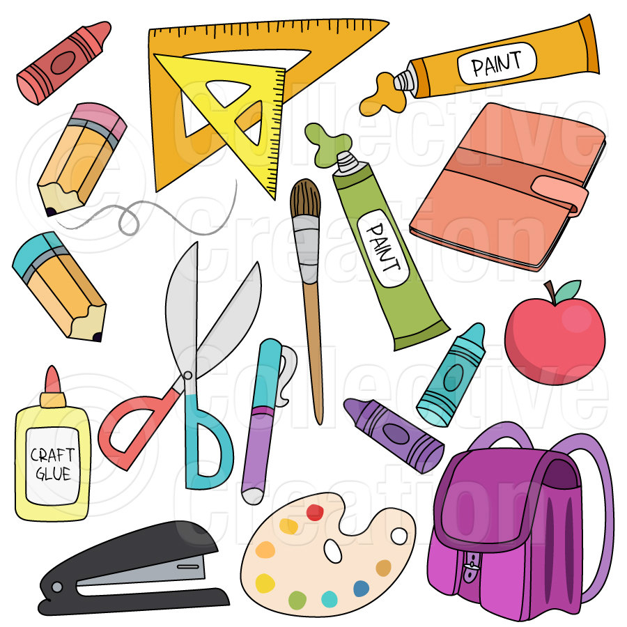 73+ School Supplies Clipart.