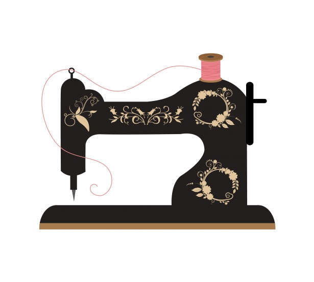 Sewing Machine Retro Clipart Free Stock Photo.