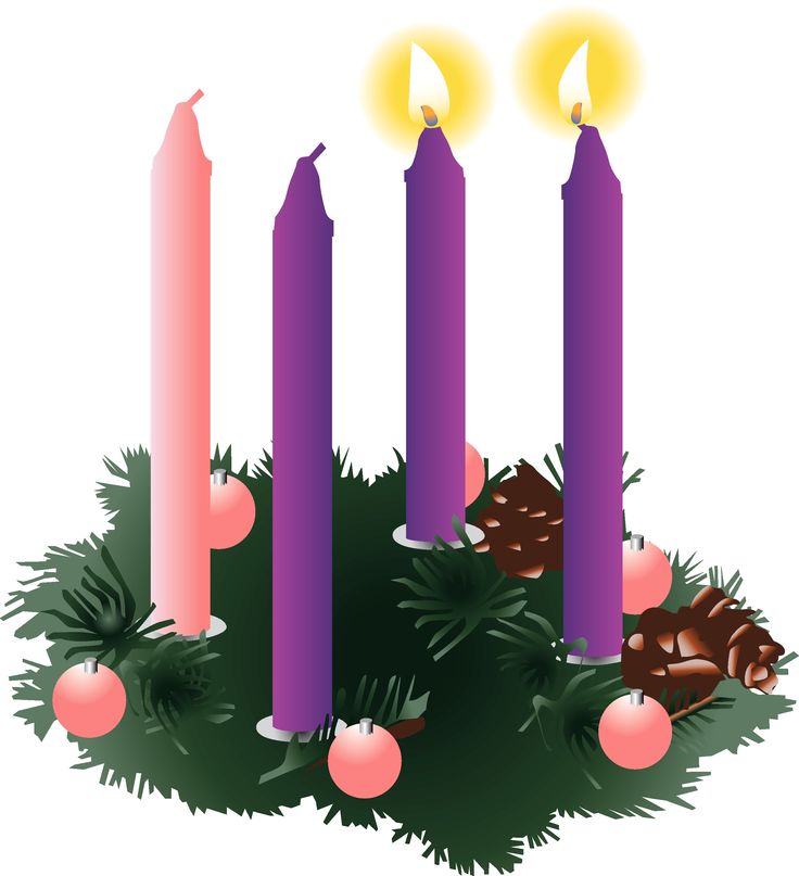 Free clipart wreath advent 2nd sunday.