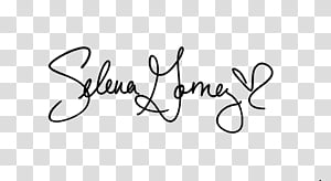 Selena Signature transparent background PNG clipart.