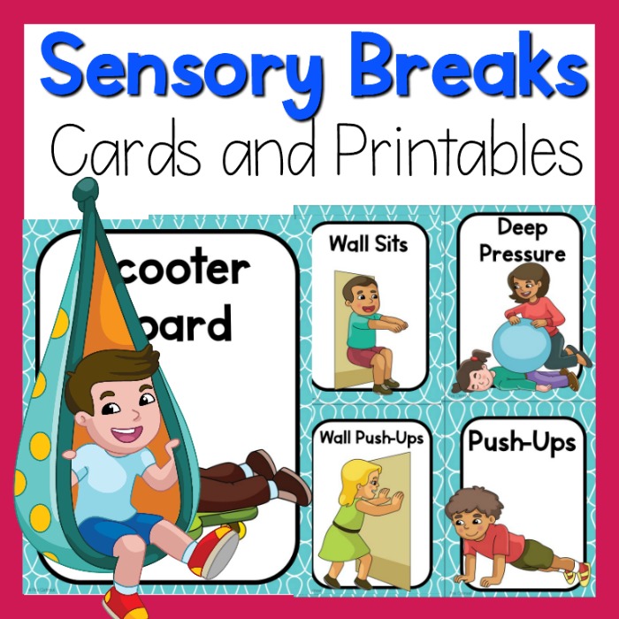 Sensory Breaks Cards and Printables.