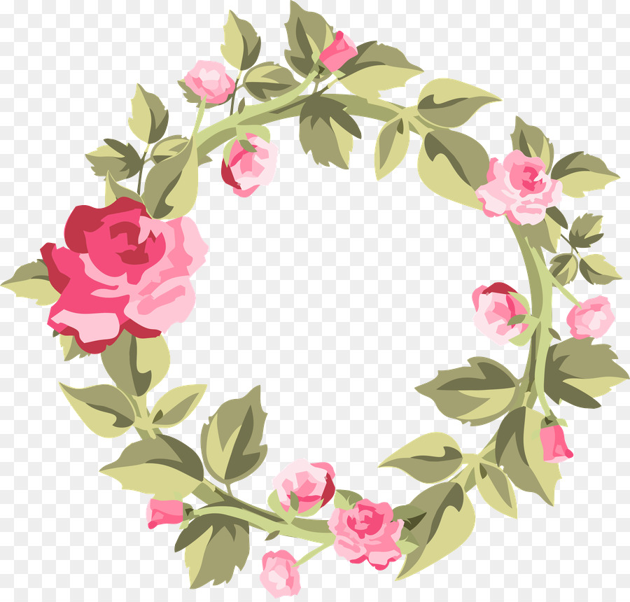 Watercolor Wreath Flower clipart.