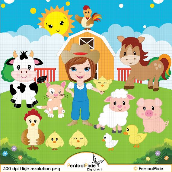 Sheep farm clipart.