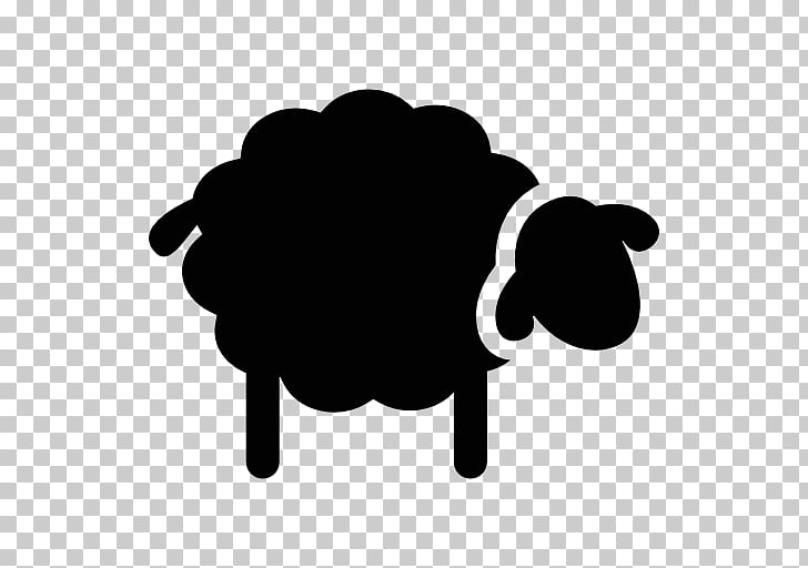 Dorset Horn Silhouette Black sheep, Silhouette PNG clipart.