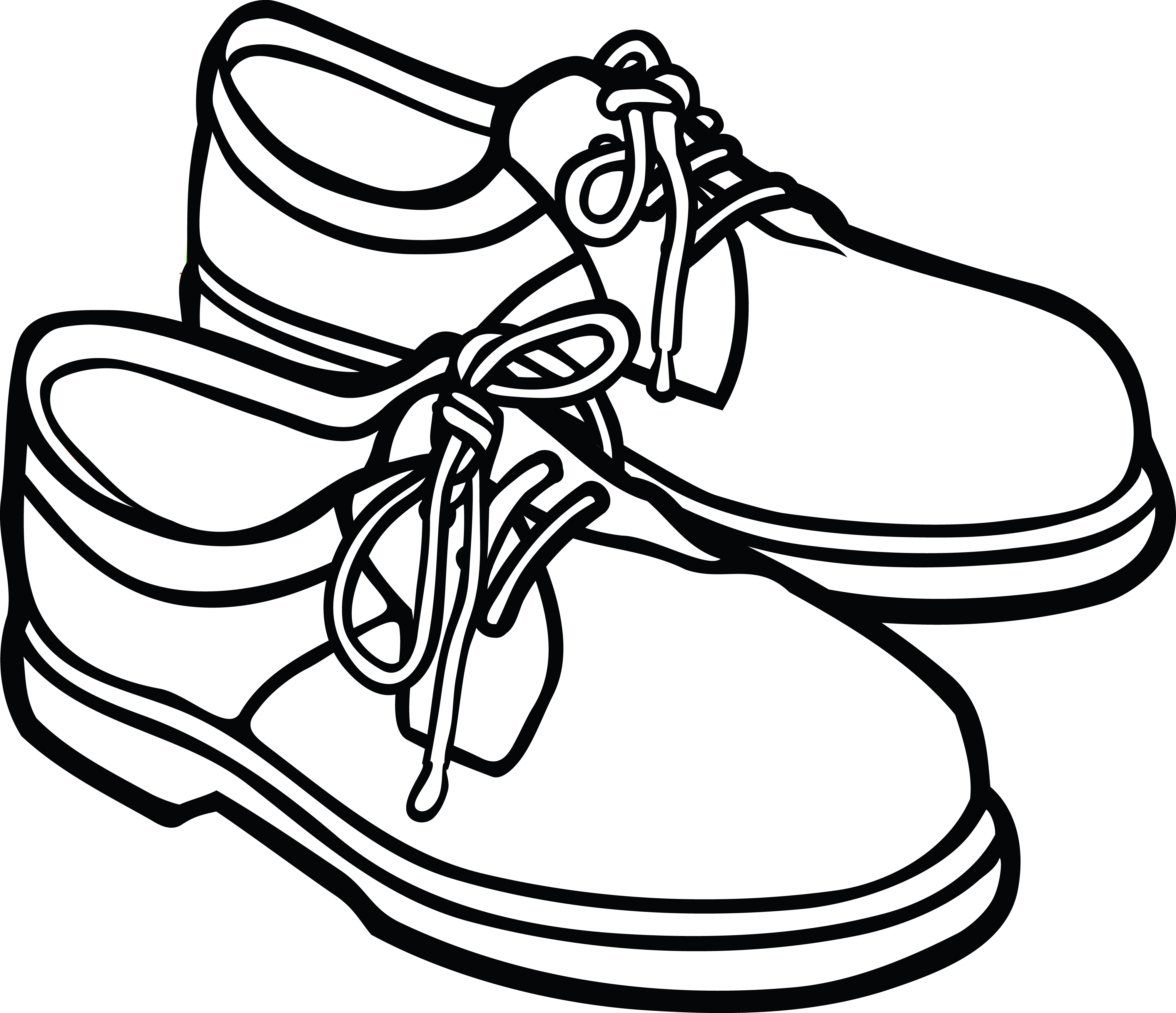 Free Black And White Shoes Clipart, Download Free Clip Art.