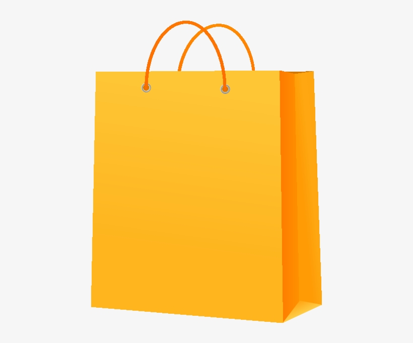 Paper Bag Yellow Vector Icon.