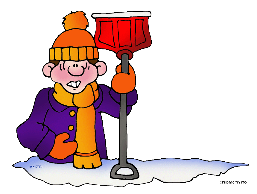 Clipart shoveling snow.