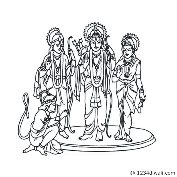 Ram Laxman Sita Clipart.