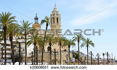 Stock Photography of church of Sitges k20608651.