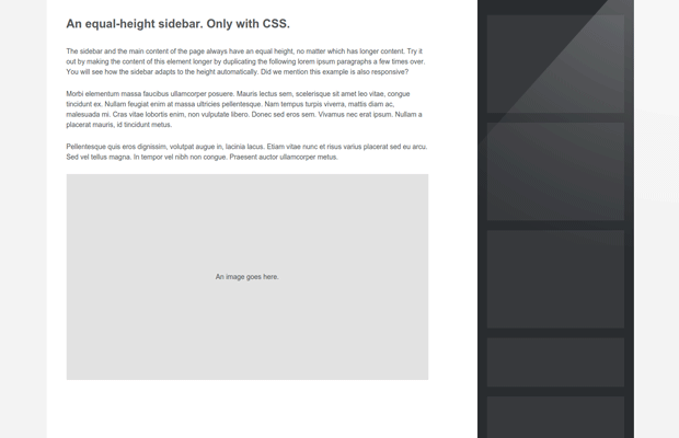 Here Is The Easiest Way To Create Equal Height Sidebars.