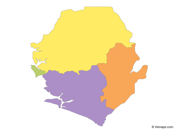 Vector Maps of Sierra Leone.