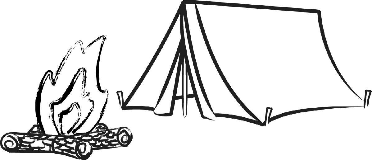 Caravan And Tent Clipart.