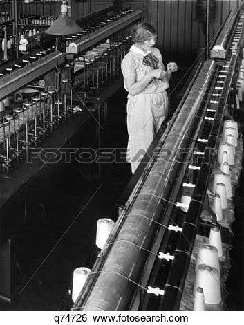 Stock Images of 1920S 1930S Woman Worker Threading Bobbin.