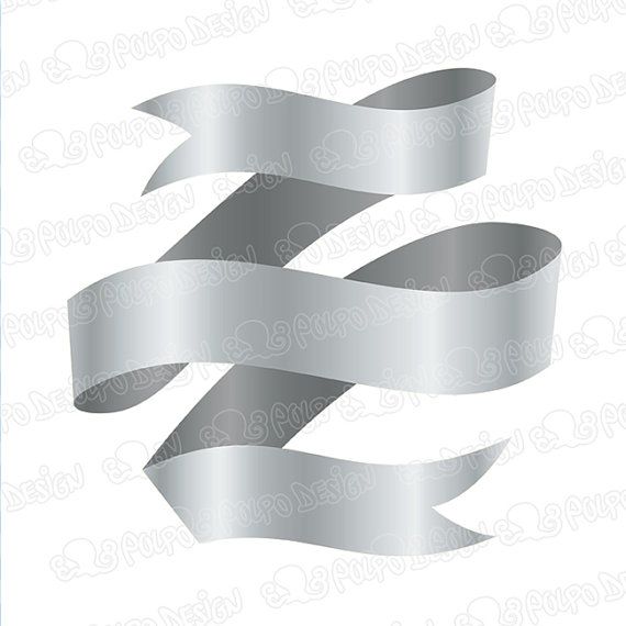 Digital silver banners clip art.