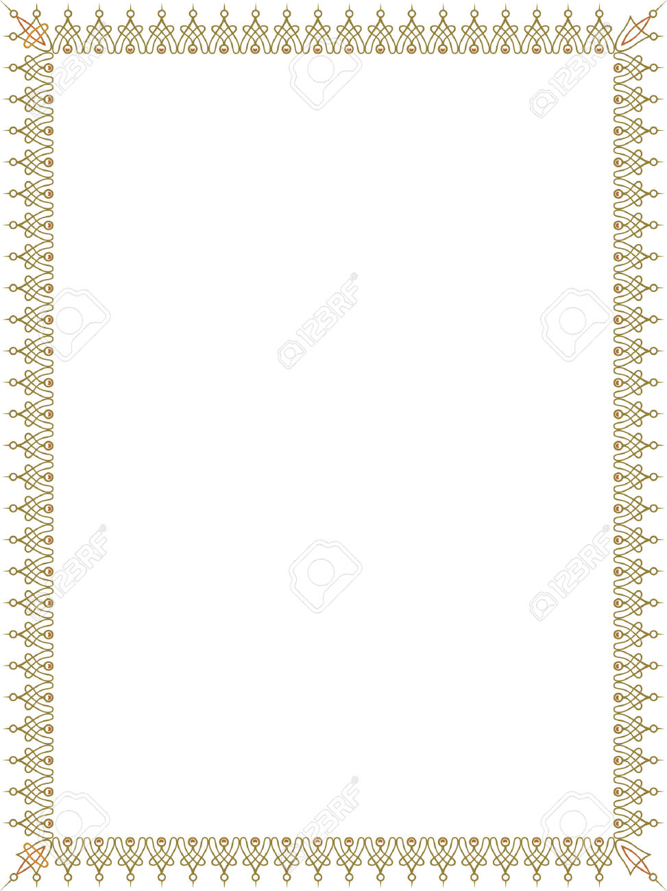 Simple Style Thin Frame, Colored Royalty Free Cliparts, Vectors.