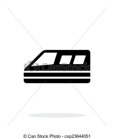 Clipart Vector of Train simple icon on white background. Vector.