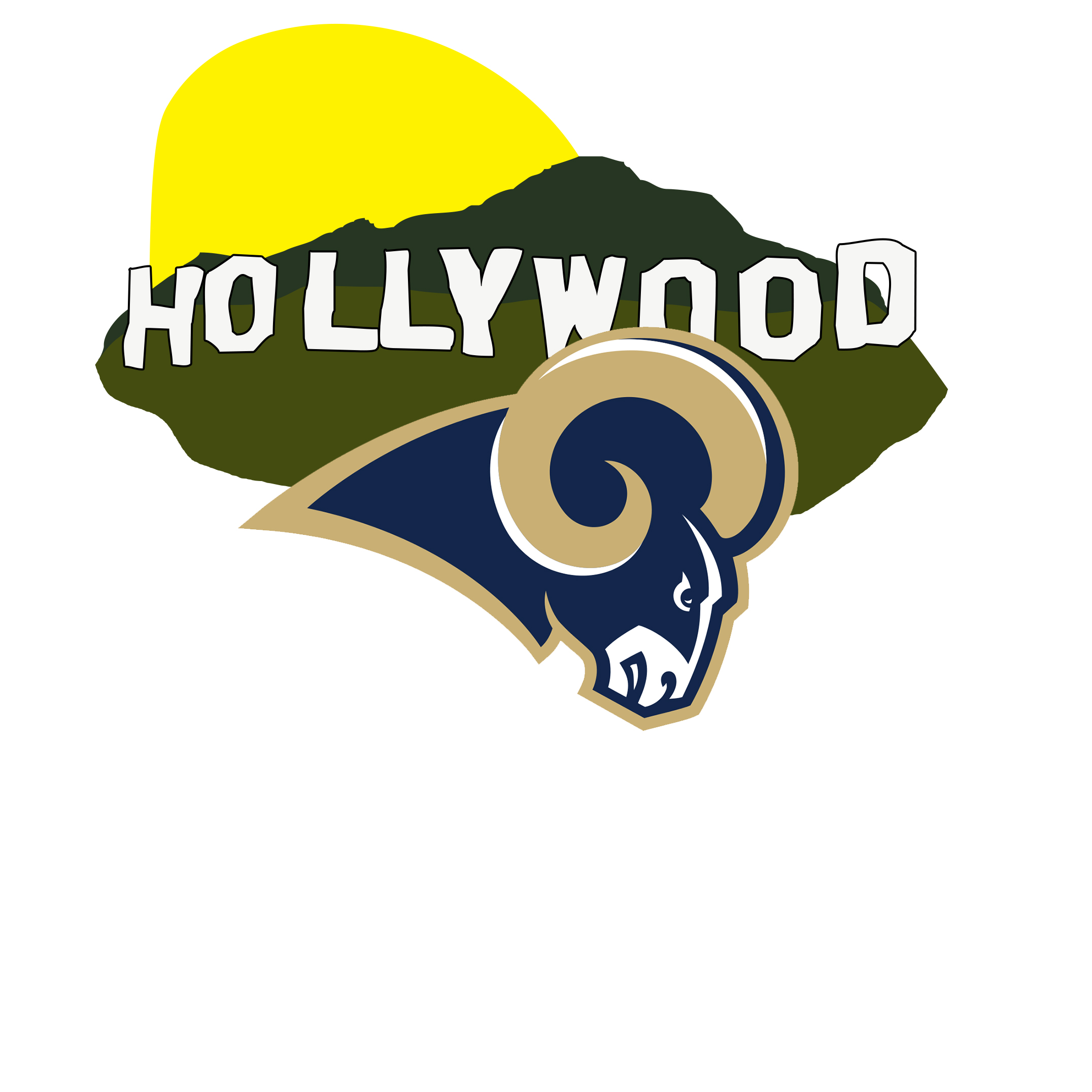 The SiriusXM Sports guide to a new Los Angeles Rams logo.