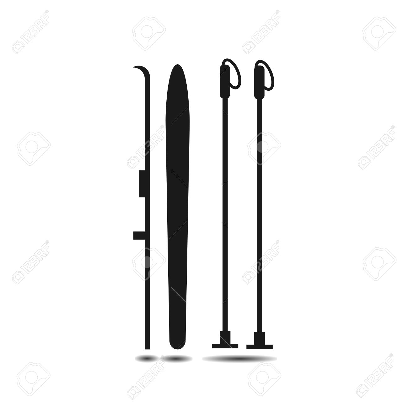 Showing post & media for Ski pole clip art cartoon.