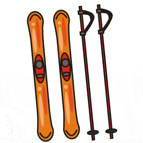 Snow Ski Clipart.