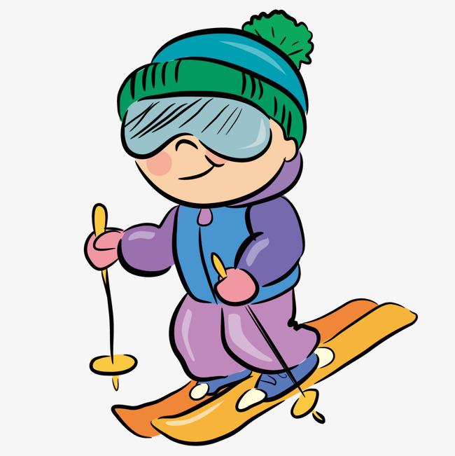 1072 Skiing free clipart.